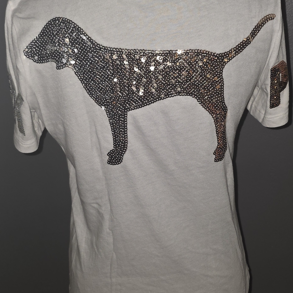 PINK By Victoria's Secret Sequin Graphic Tees - Bundle - Picture 5 of 16